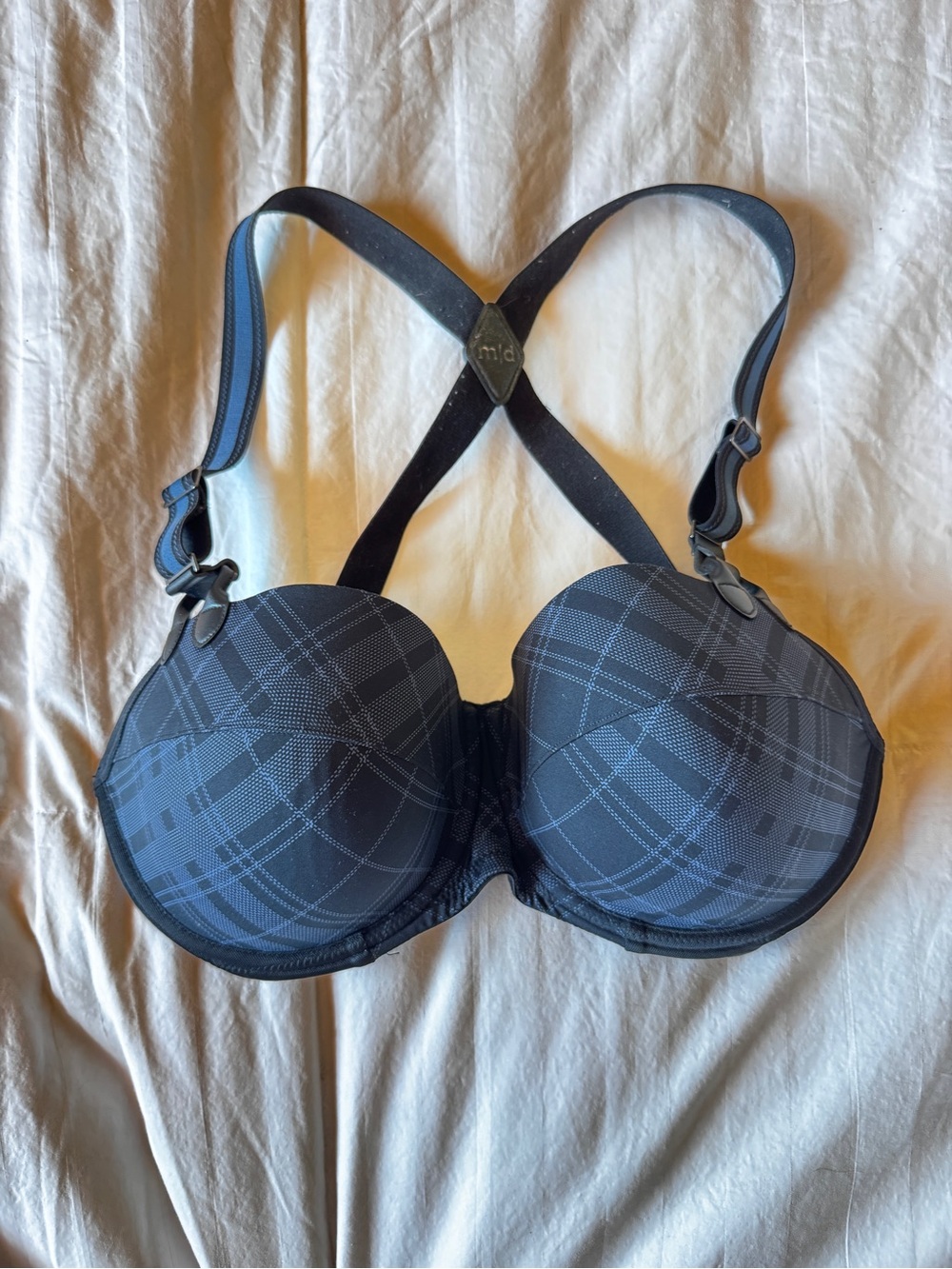 Marlies Dekkers Suspensia Push Up Bra in Navy Plaid 32F